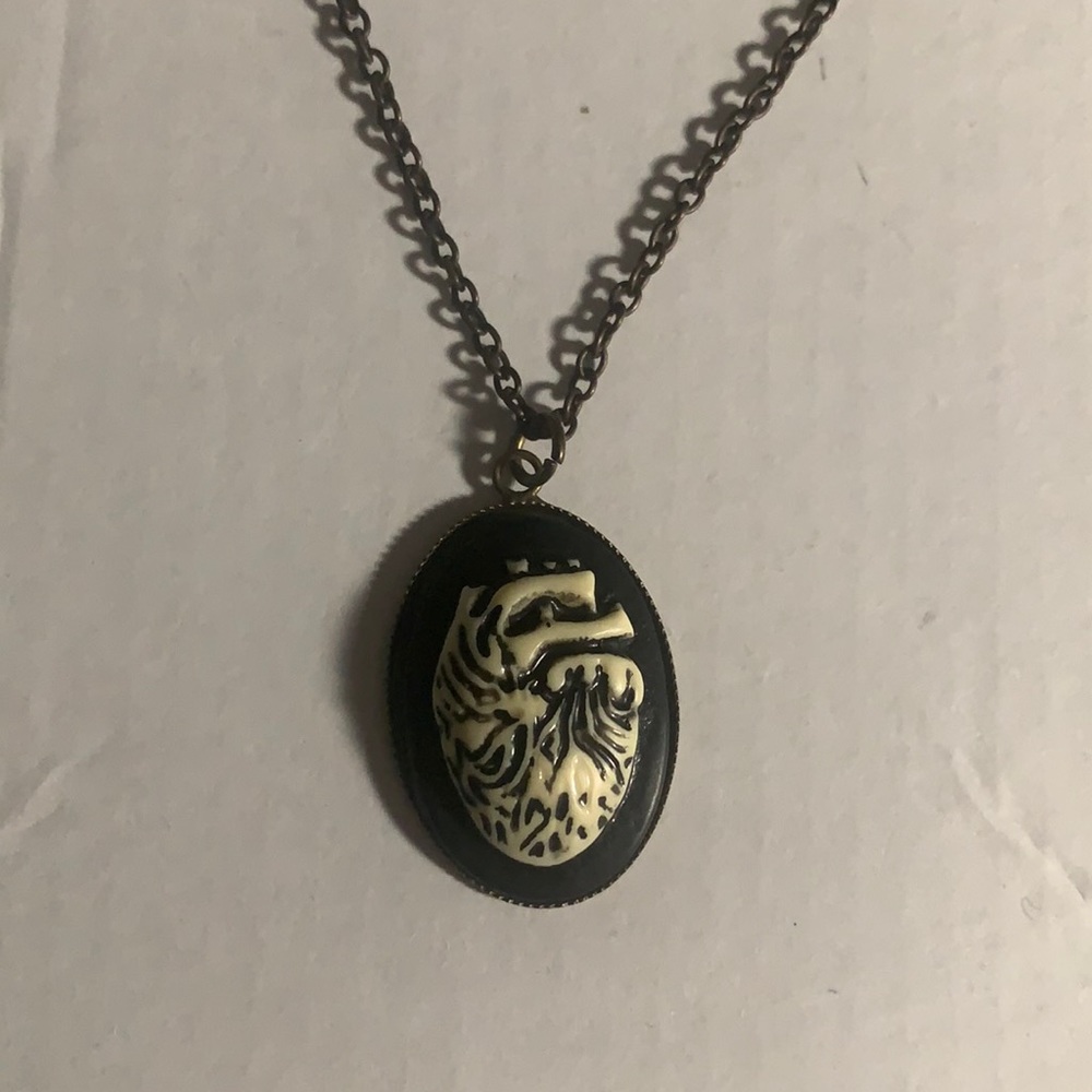 Brass heart necklace anatomy